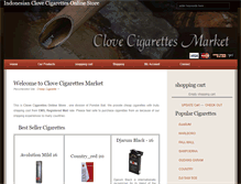Tablet Screenshot of clovecigarettesmarket.com